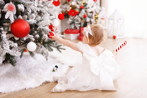 Detailný záber vianočnej výzdoby v štúdiu MM Fotostudio